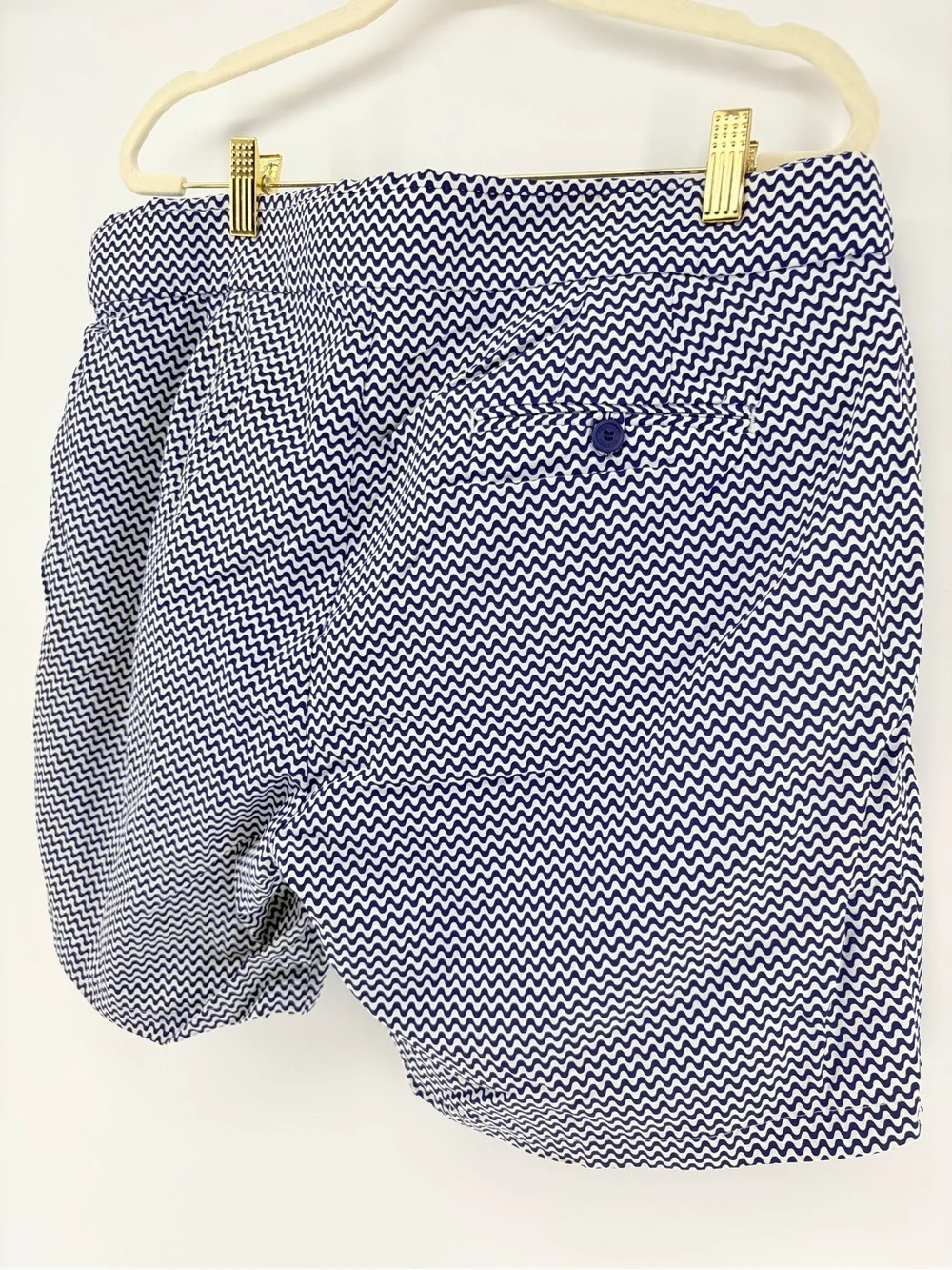 Frescobol Carioca Navy Chevron Pattern Shorts 36 “Long” 8” Inseam